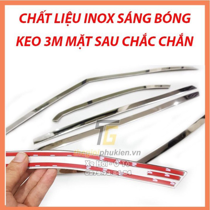 Nẹp Chân Kính, Cong Kính Inox Xe MAZDA 3 2015-2021 HATBACK,SEDAN Sáng Bóng, Không Rỉ Cao Cấp- FREE SHIP