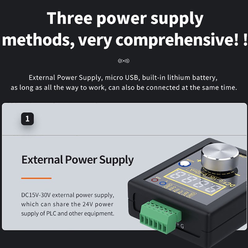 Bộ phát tính hiệu pin có thể sạc lại có thể tùy chỉnh 0-5V 0-10V 4-20mA SG-002