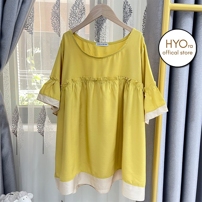 ÁO BẦU đẹp kiểu babydoll dáng công sở xinh vải Lụa Hàn Freesize 68kg