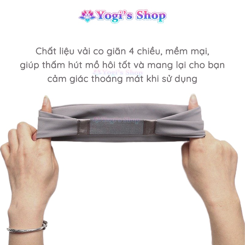 Băng Đô Trán Headband Relax Thấm Hút Mồ Hôi Luyện Tập Thể Thao, Yoga, GYM, Aerobic | Vải Co Giãn 4 Chiều, Bản Rộng 7.5cm