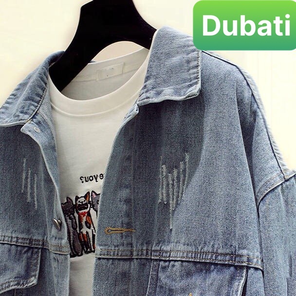 ÁO KHOÁC JEAN CHẤT BÒ NAM CHỐNG NẮNG THÊU HOA CÚC HÀN QUỐC PHONG CÁCH CAO CẤP- DUBATI FASHION