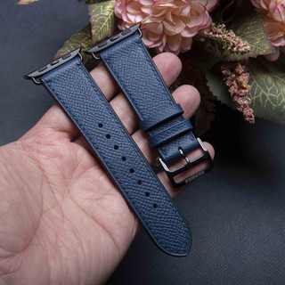 Dây da apple watch - da epsom xanh coban