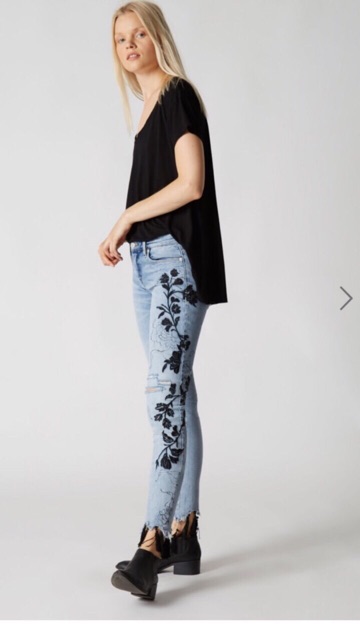 jeans thiêu hoa