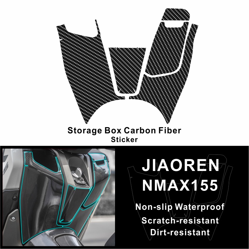 Miếng dán sợi carbon Yamaha NMAX 155 Nhãn dán toàn thân cho bộ đề can xe máy Bộ phim bảo vệ trang trí