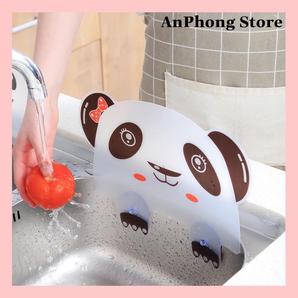 Tấm Chắn Nước - Miếng Chống Văng Nước Bồn Rửa Chén Hình Gấu, Dễ Dàng Vệ Sinh
