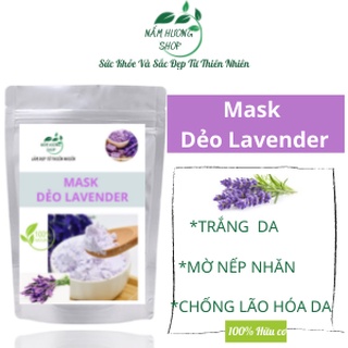100gr bột mặt nạ dẻo lavender - giảm mụn, mờ thâm - handmade