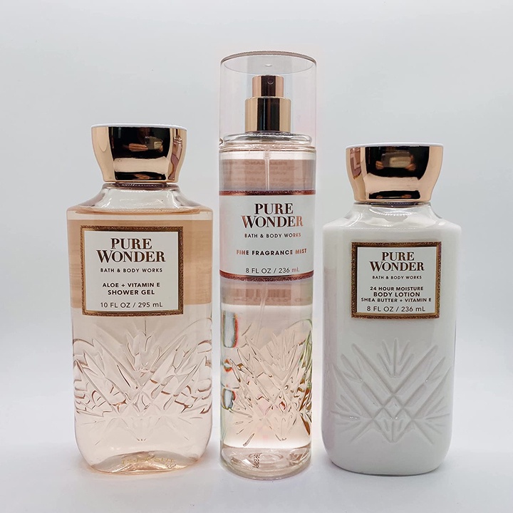 Xịt thơm body dưỡng ẩm hương nước hoa Pure Wonder - Bath and Body Works 236ml - Chính hãng Mỹ
