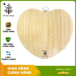 Thớt trái tim gỗ đức thành 07341