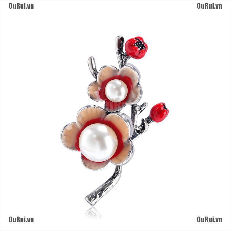 Ghim Cài Áo Hình Hoa Đính Ngọc Trai Nhân Tạo Thời Trang