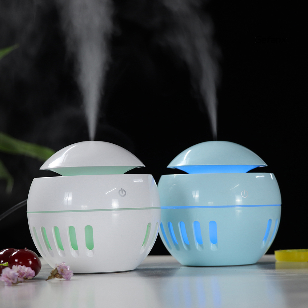 (hàng Mới Về) Máy Phun Sương Tạo Độ Ẩm Không Khí Hình Quả Bóng Mini 130ml Có Đèn Led Nhiều Màu