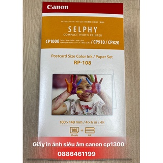 Giấy in Canon RP108 Dùng Cho Máy Cp1300-  Chuyên in Mã QR Ngân Hàng - Ảnh Thẻ - Ảnh Đẹp Du Lịch Gia Đình - Hìn