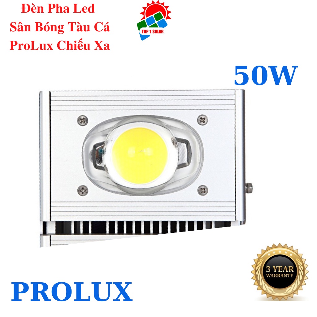 Đèn Pha Led 50W PROLUX Sân Bóng, Sân Tennis Sportlight 1 Mắt, Đèn Tàu Cá Đi Biển Chiếu Xa