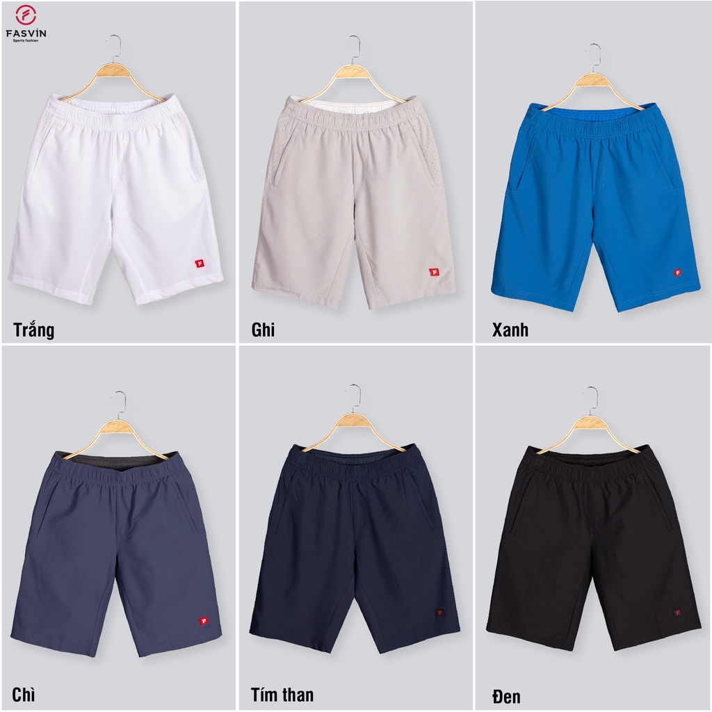 Quần lửng nam Fasvin T20214.HN vải gió co giãn mềm mát tiện dụng thể thao hay mặc nhà