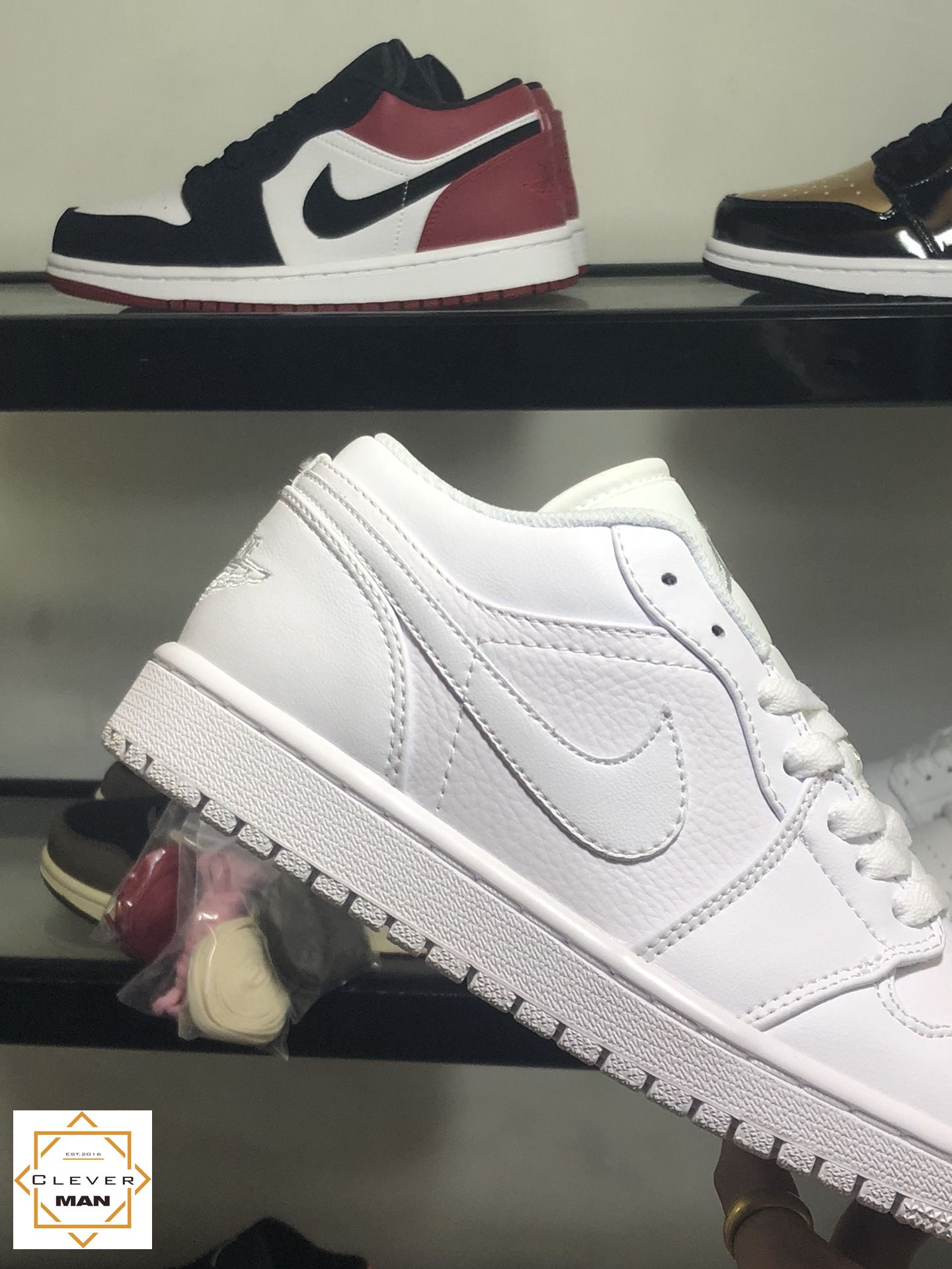 (FREESHIP+FULLBOX) Giày Thể Thao Sneaker AIR JORDAN 1 Low Full White Full Trắng Cổ Thấp Clever Man Store