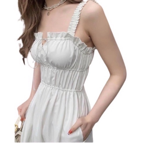 Free ship Váy Nữ 2 Dây Trắng Chun Ngực Dáng Xòe Free Ship, Váy Đầm Nữ Thời Trang Phong Cách Bồng Bềnh Tiểu Thư Giá Rẻ Ch | BigBuy360 - bigbuy360.vn