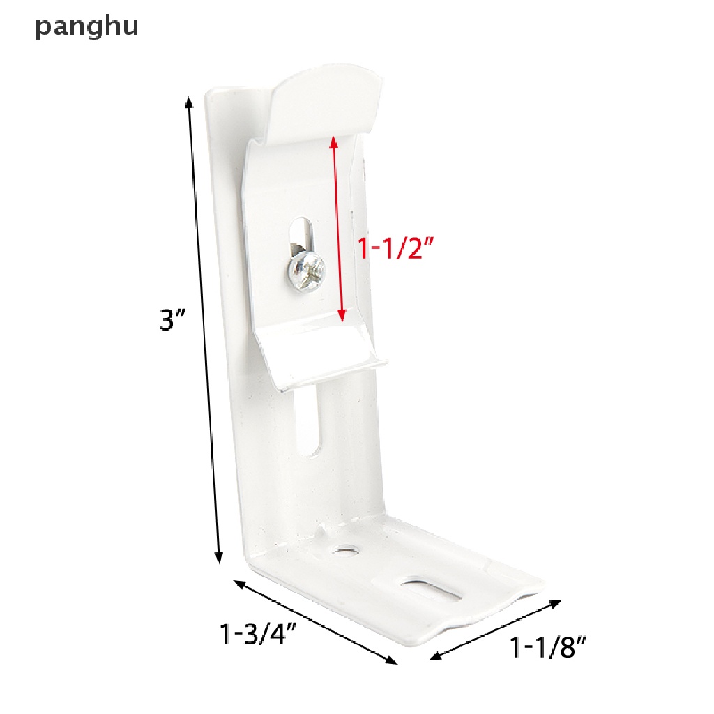 Set 2 Bộ Giá Đỡ Chữ L Màu Trắng Rộng 1-1 / 2 &quot;38mm Chuyên Dụng Cho Rèm Cửa
