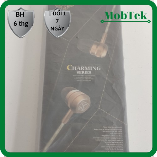 Tai nghe có dây Kaku Charming, có mic đàm thoại, thể thao, có nam châm hít, chống ồn tương thích Iphone/Samsung/Xiaomi