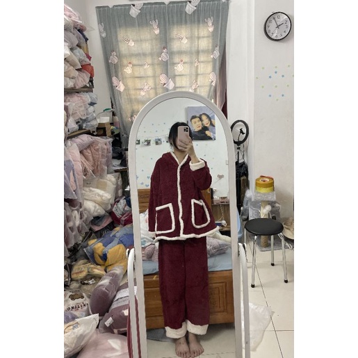 (Sẵn)RDER_ Bộ Ngủ Bông Đỏ Giáng Sinh N33 | BigBuy360 - bigbuy360.vn