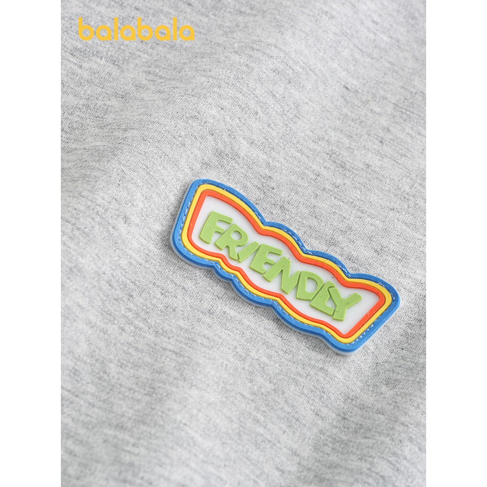 (7-16 tuổi) Váy thun cotton bé gái hãng BALABALA 20222111103400205 màu ghi xám