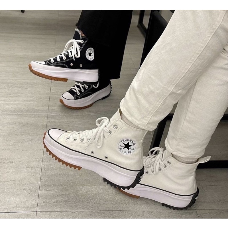 Giày Converse Run Star Hike - Đen Trắng Hi
