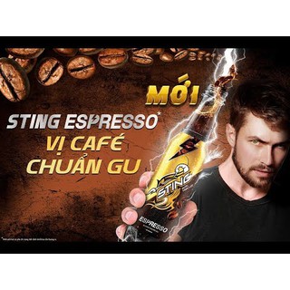 THÙNG 24 CHAI NƯỚC TĂNG LỰC STING VỊ CAFE ESPRESSO 330ML