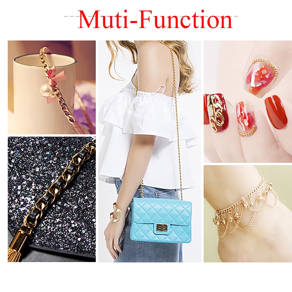 Hộp 6 loại dây xích 3D trang trí móng tay đa năng