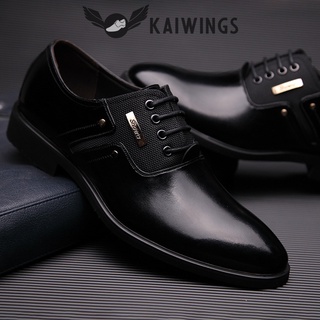 Giày tây nam buộc dây công sở đẹp kaiwings giày nam cao cấp da bò thật hàn quốc gd87