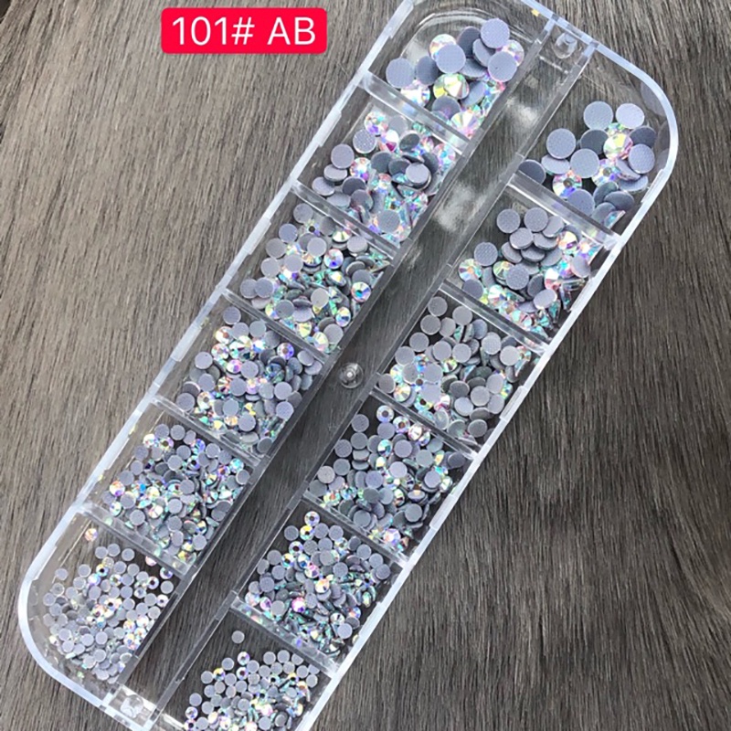 Đá gắn móng chân keo YHB trắng ab, khay đá nail chân lưới
