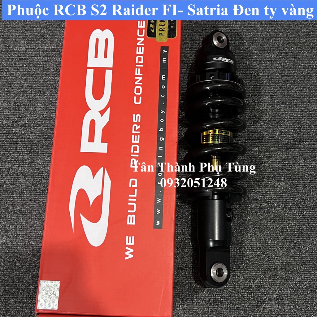 Phuộc RCB Raider Fi- Satria S2 Đen ty vàng chính hãng