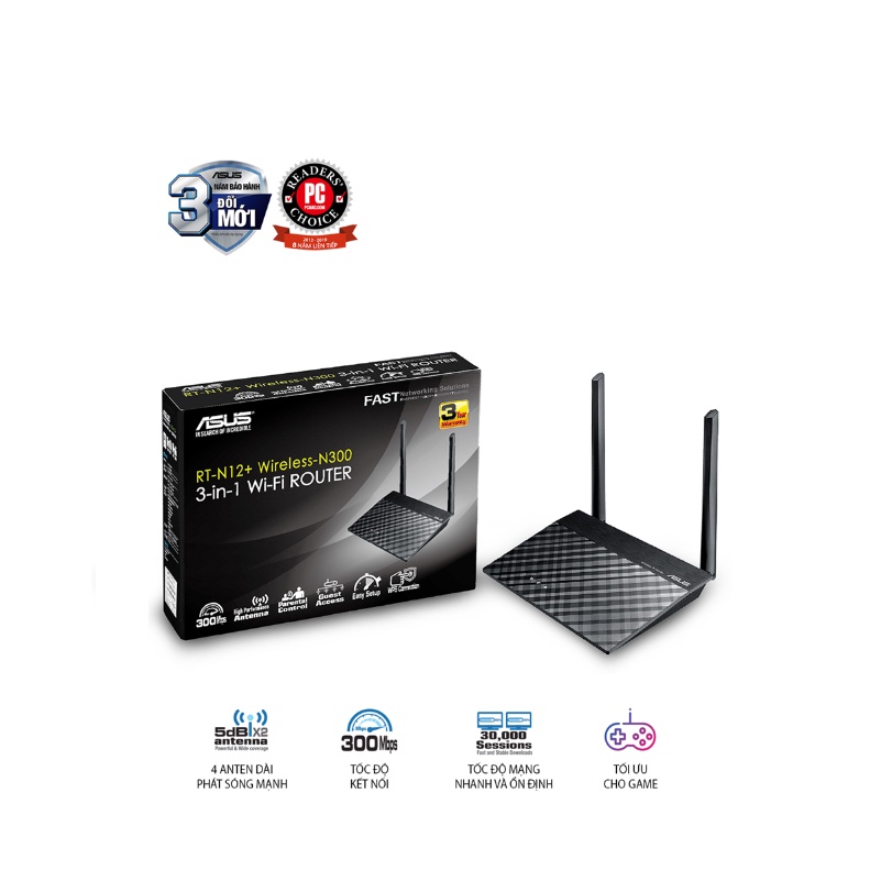 Bộ Định Tuyến Asus RT-N12+ WiFi Router