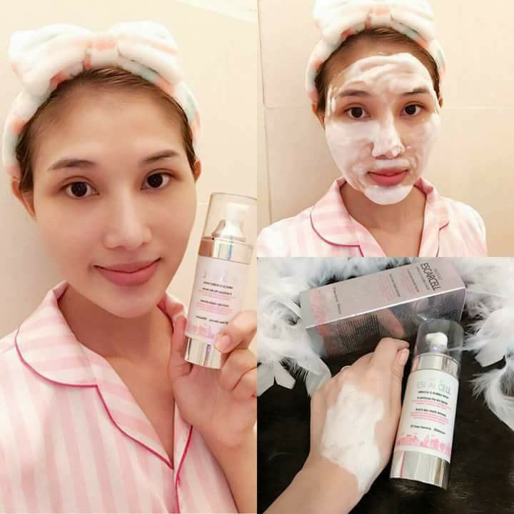 TẨY TẾ BÀO CHẾT Mặt nạ bong bóng 8 in 1 Escarcell Miracle Bubble O2 Mask Skinaz Hàn Quốc CHÍNH HÃNG