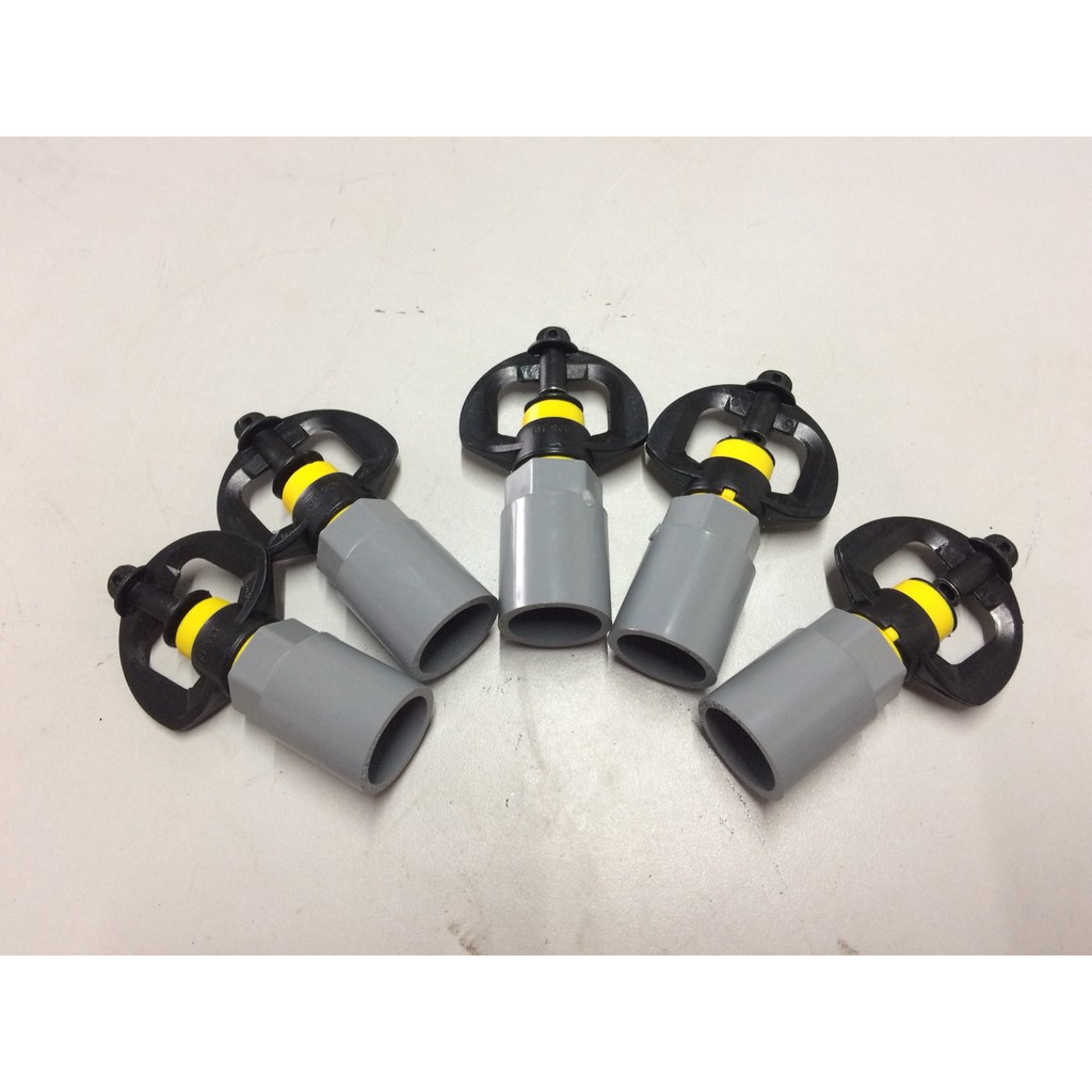 Bộ 20 béc tưới cây phun mưa góc quay 360 độ BB909 ren ngoài 17mm mỗi bộ gồm 01 béc bb909 + 01 RT17 1 đầu dán ống 21
