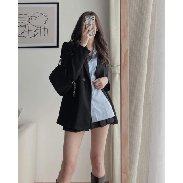 Blazer dáng dài Hàn Quốc - Oversize