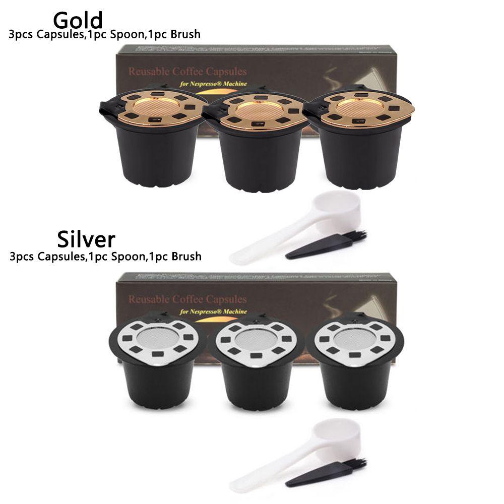 Bộ 3 Cốc Lọc Cà Phê Espresso Có Thể Tái Sử Dụng Cho Nespresso