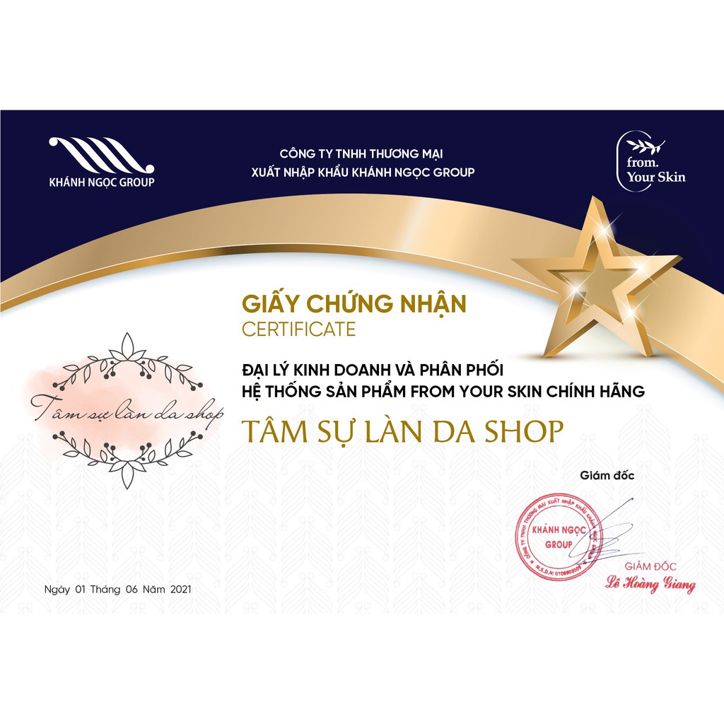 [MUA 1 TẶNG 1] Kem Dưỡng Làm Sáng Da Chống Lão Hóa From Your Skin Derma Protector First Routine Cream 50ml