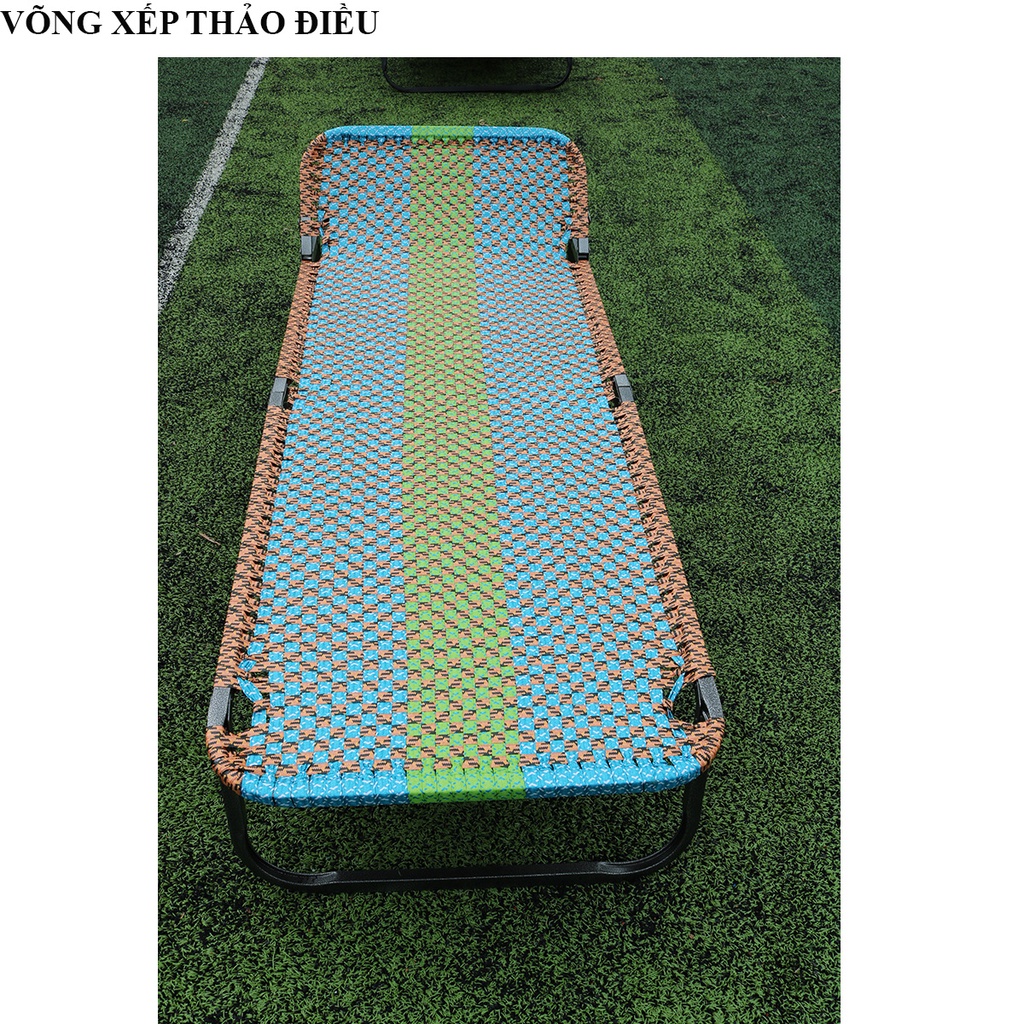 Giường xếp sơn tĩnh điện khung vuông dây đài loan rộng 72cm thương hiệu Võng Xếp Thảo Điều - G2