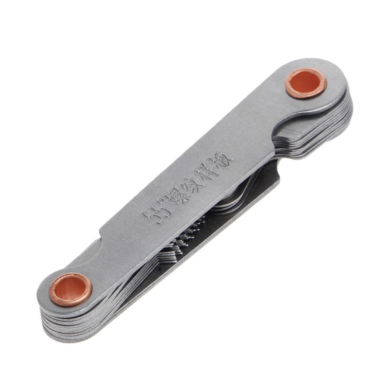 Cặp Thước đo bước ren 60 độ và 55 độ bằng thép không gỉ
