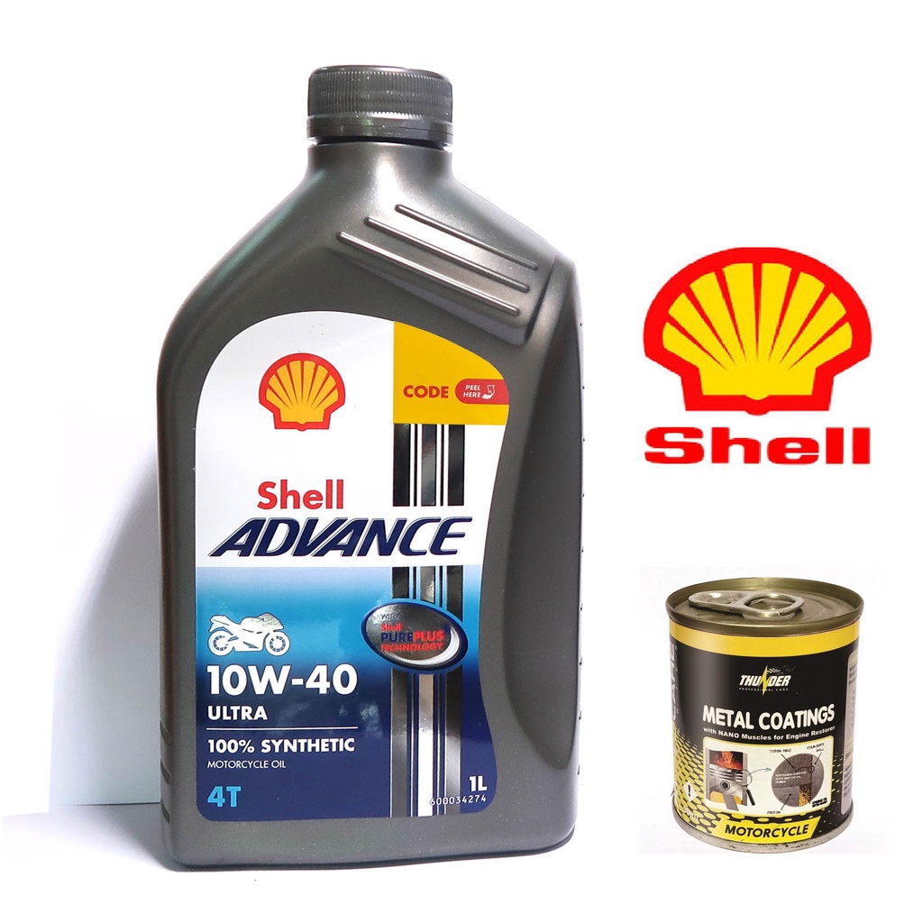 [ĐỘT PHÁ] Nhớt shell ultra 10W40 1LÍT, NHỚT shell ultra 10w40 cho xe số tăng độ bền nhớt với phụ gia nano thunder