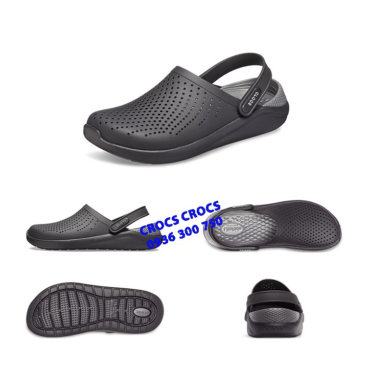 DÉP SỤC C.ROC.S. LITERIDE MÀU ĐEN CHO CẢ NAM VÀ NỮ | BigBuy360 - bigbuy360.vn