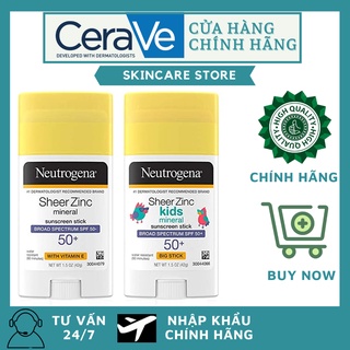 Sáp chống nắng dạng lăn neutrogena sheer zinc spf50+