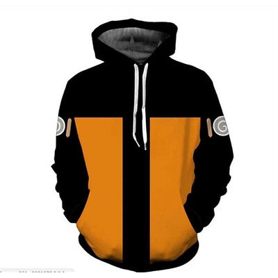 Áo hoodie không dây kéo in hình chủ đề anime Naruto S-5XL