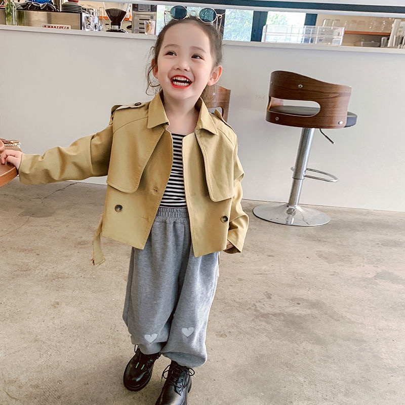 Áo khoác dáng rộng phong cách Hàn Quốc thời trang mùa thu cho bé gái