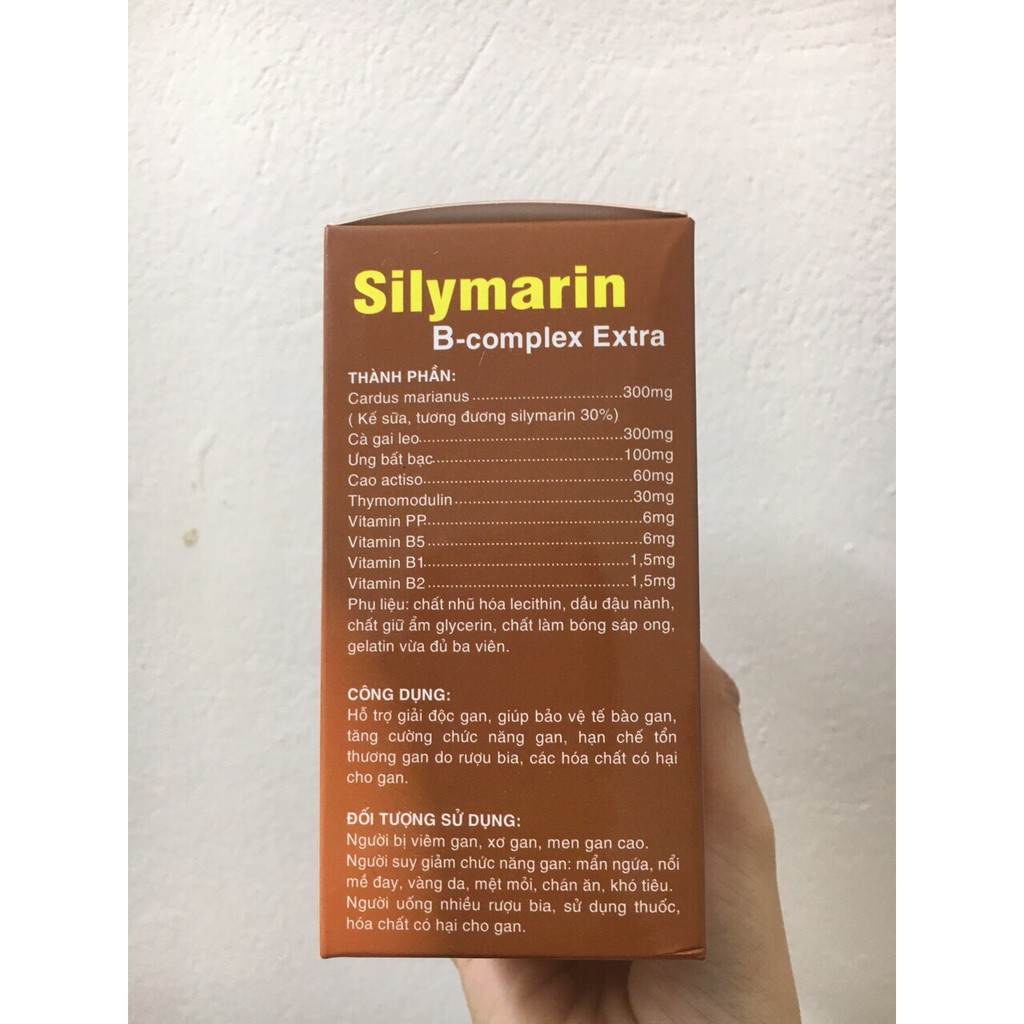 Viên bổ gan Silymarin B-complex Extra (hộp 100 viên)