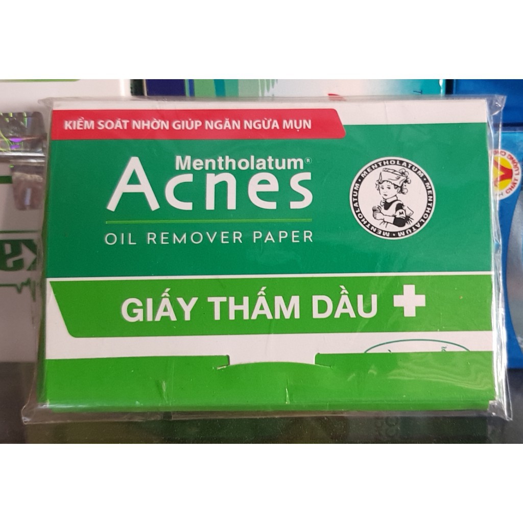 giấy thấm dầu kiềm soát nhờn ngăn ngừa mụn acnes (50 tờ)