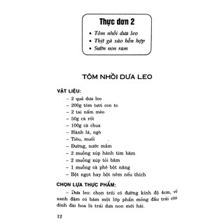 Thực Đơn - Món Ăn Gia Đình