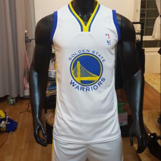Quần áo bóng rổ Golden State Warriors trắng 2018