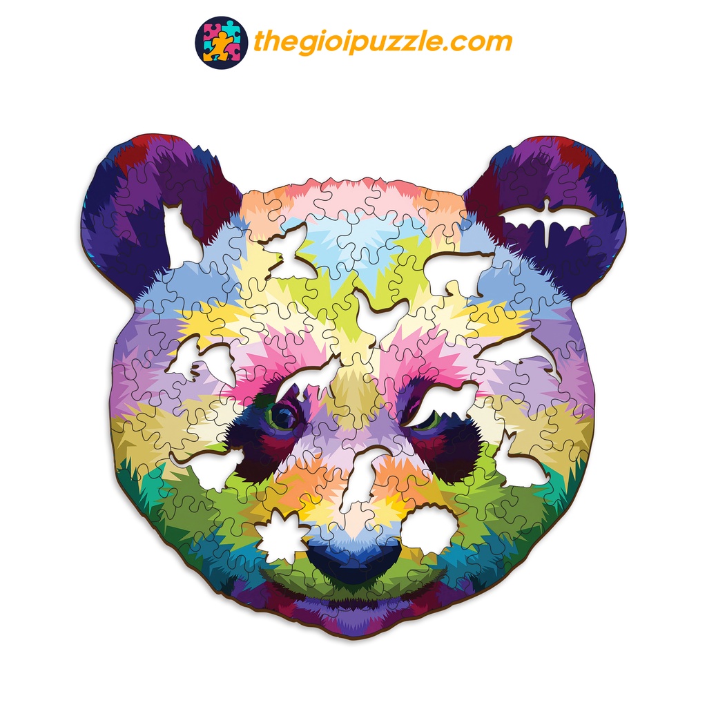 Bộ Xếp Hình Gỗ Thegioipuzzle Ghép Hình Puzzle con Gấu TGP062