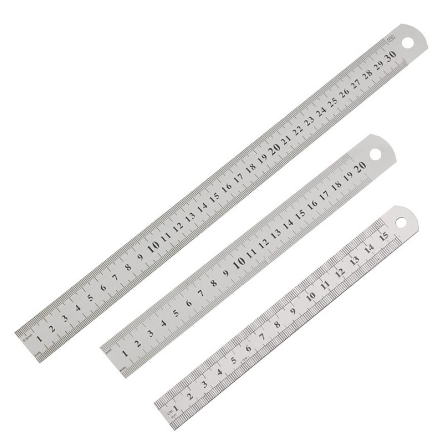 Thước dẹp thép không rỉ 15cm, 20cm, 30cm