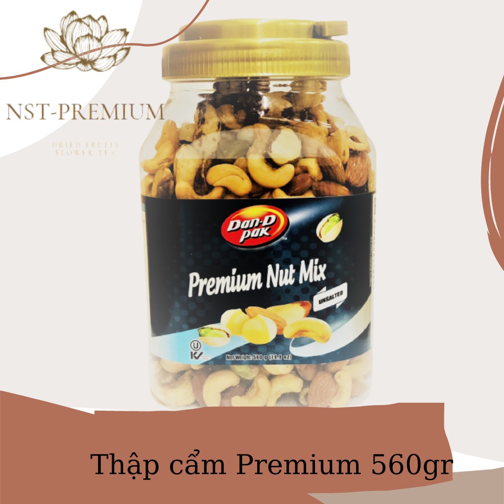 [Siêu Sale] Thập cẩm hạt Premium 560g ba tây, maca, hạnh nhân, điều Dan D Pak