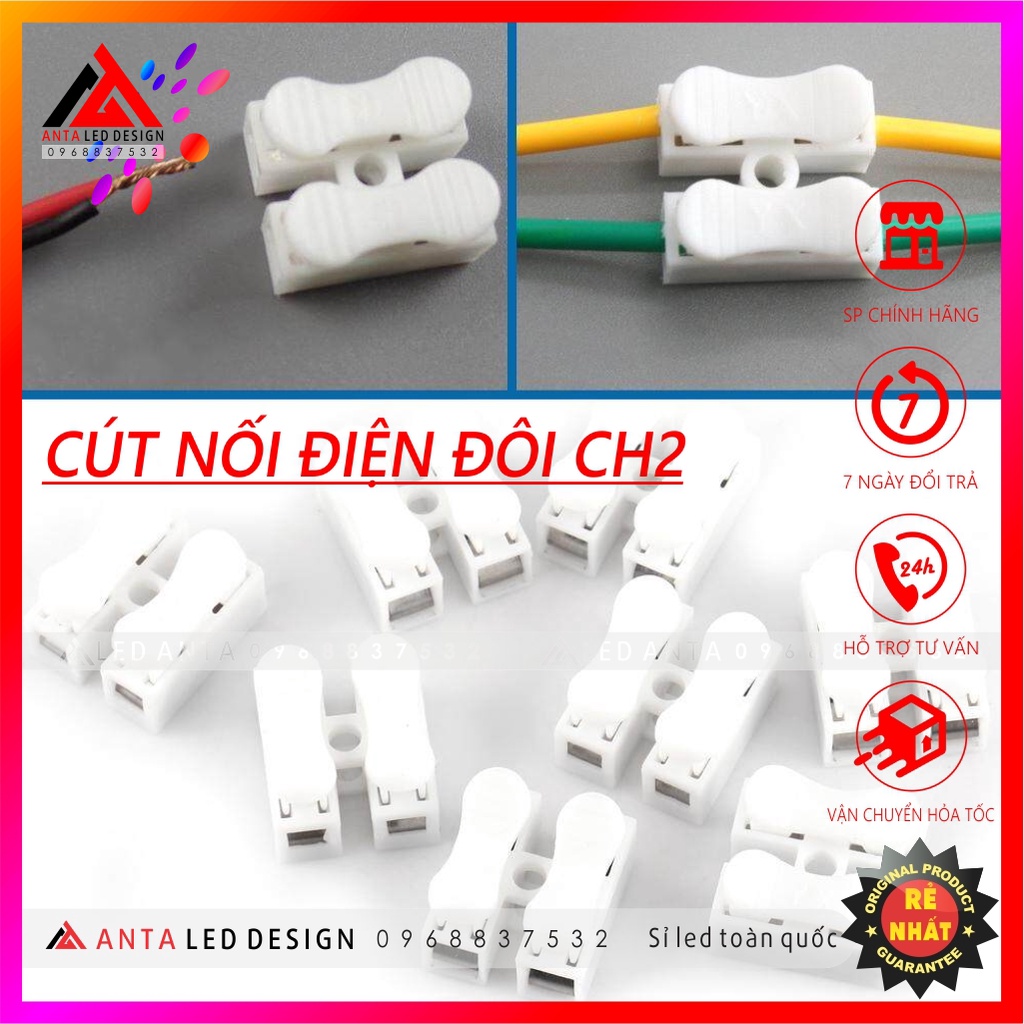 Cút nối dây điện, kẹp nối dây đôi CH2